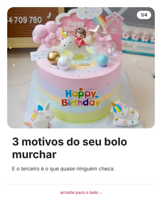 Exemplo de capa para Confeitaria